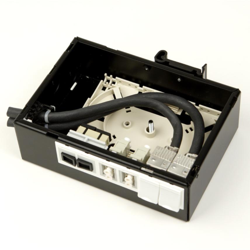 LANmark Industry modular iConnect box DIN-Rail mount for 6 Snap-In