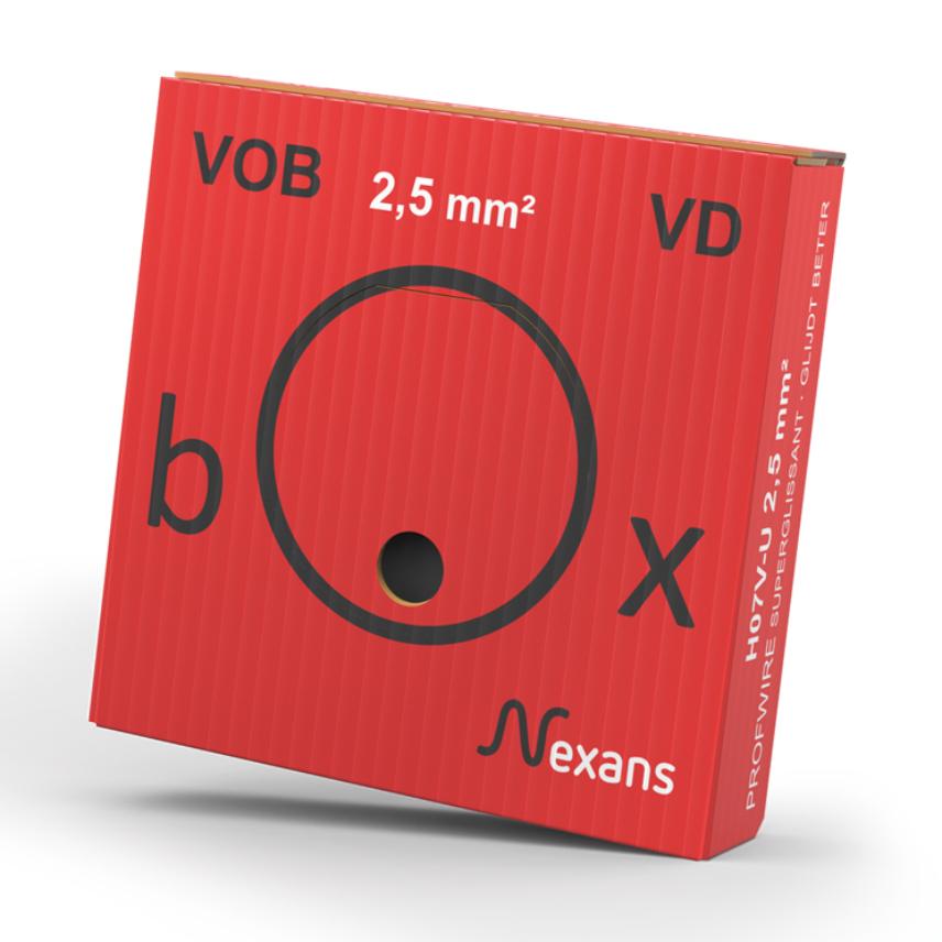 VOBbox H07V-U Eca 2.5 ROUGE D100 P6km