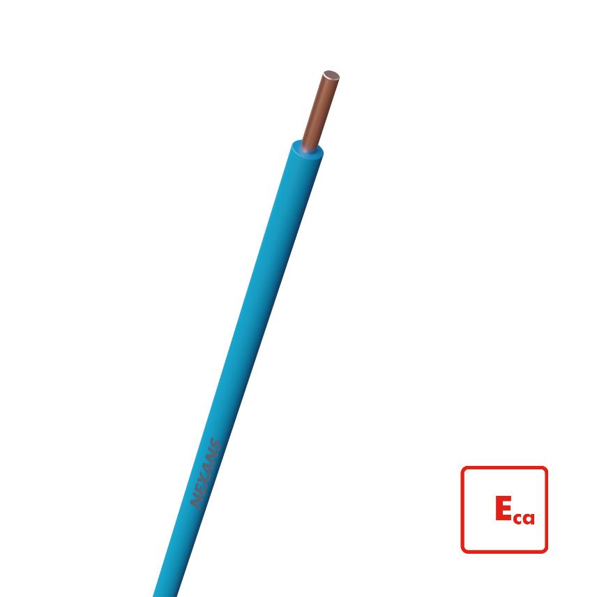 VOBbox H07V-U Eca 1.5 BLAUW D100 P6km